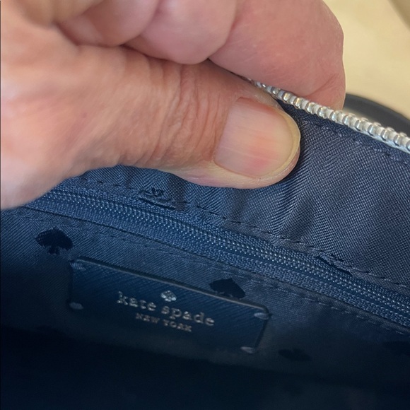 Kate Spade Denim Cameron Blue White Colorblock Top Zip Crossbody NWT - Picture 9 of 12